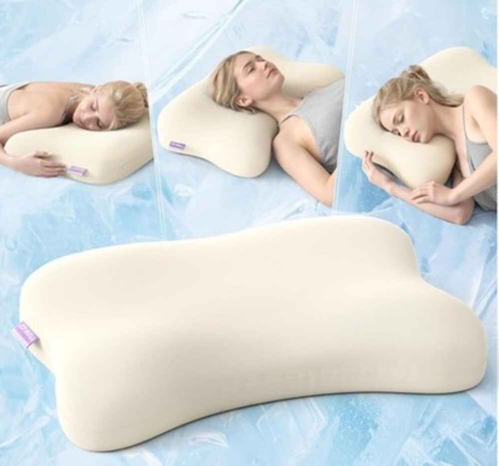 ZZ-WELL Cervical Neck Pillow for Side Sleepers - Patented Cooling Memory Foam